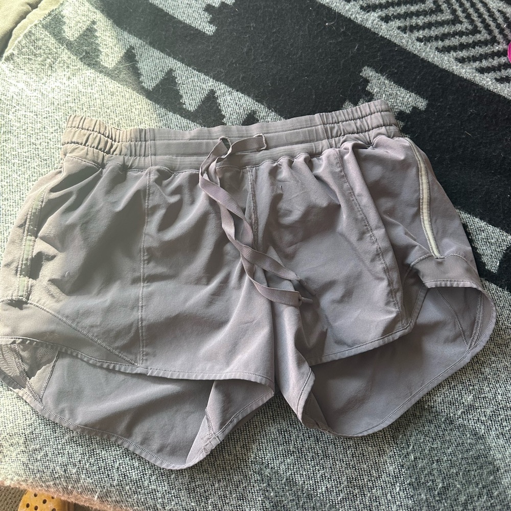 Lulu Lemon gray running shorts. Size 4.